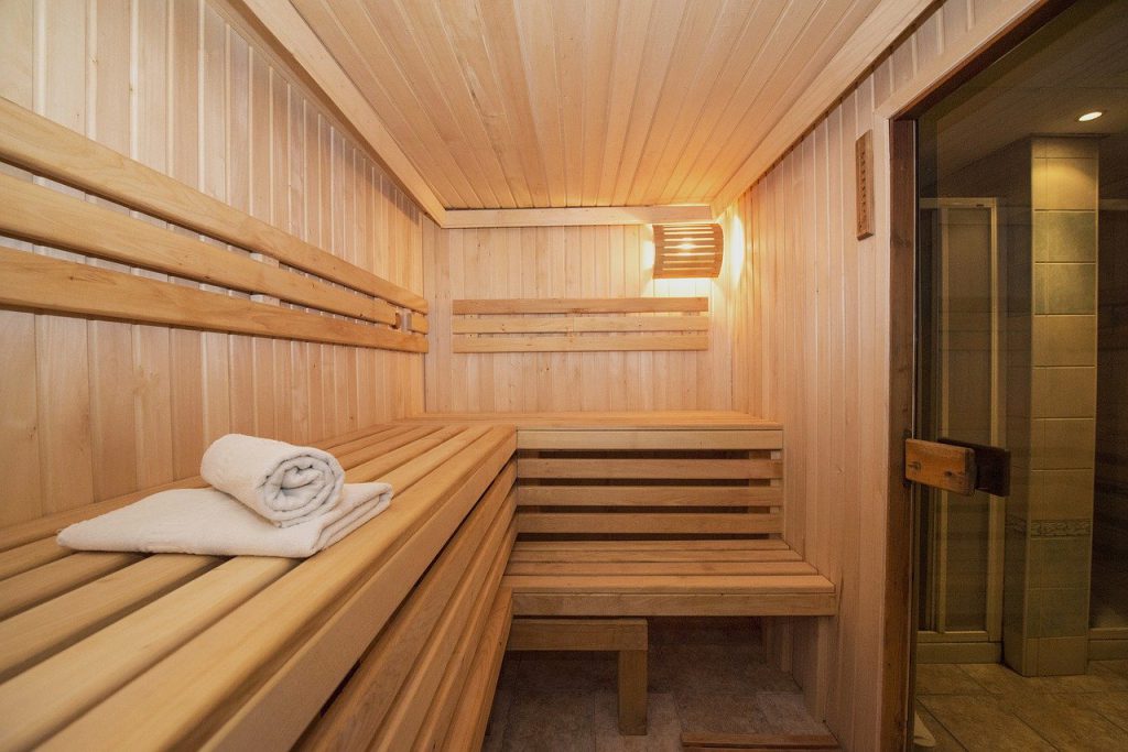 sauna gemaakt van hout